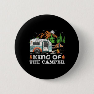 Funny Camping Tee King Of The Camper 6 Cm Round Badge