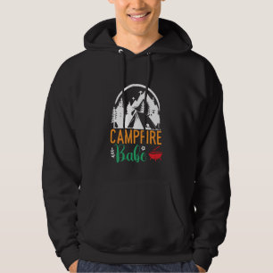 Funny Camping Time Campfire Babe Hoodie