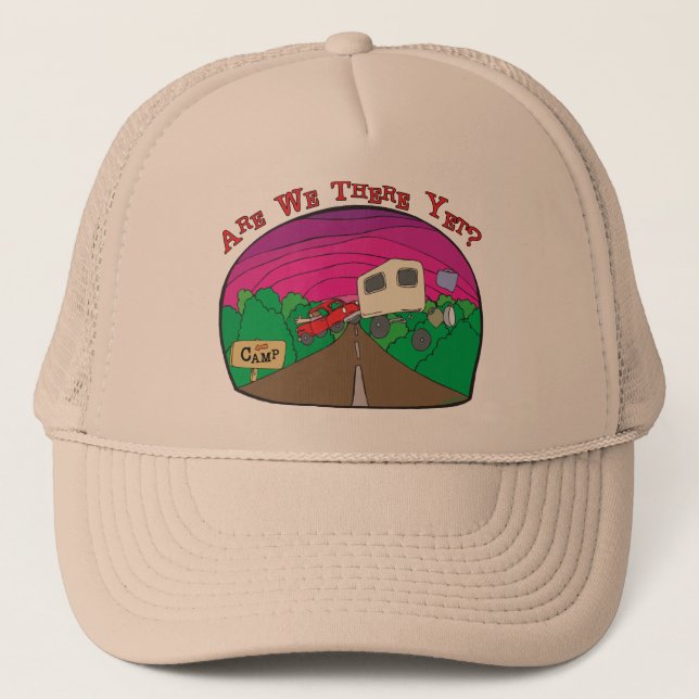 Funny Camping Trucker Hat (Front)