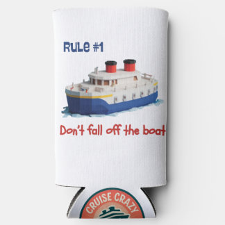 Funny Can Cooler - Rule #1 Don’t Fall Off the Boat