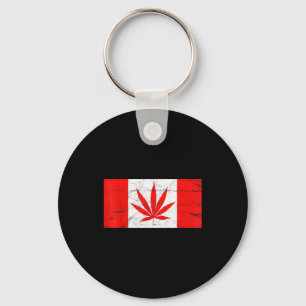 Funny Canada &amp; Weed Leaf! Canadian New Flag Jo Key Ring