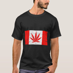 Funny Canada &amp; Weed Leaf! Canadian New Flag Jo T-Shirt