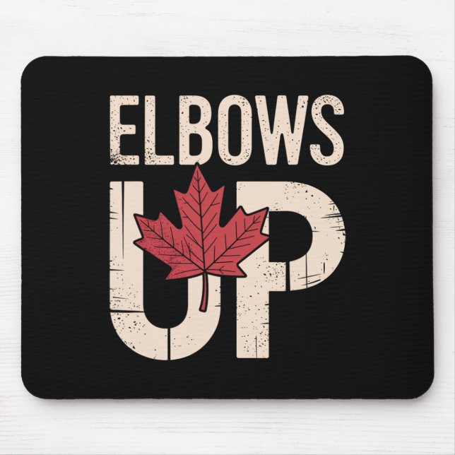 Funny Canada Meme Elbows Up (1)  Mouse Mat (Front)