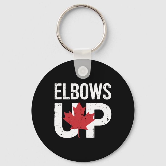 Funny Canada Meme Elbows Up  Key Ring (Front)