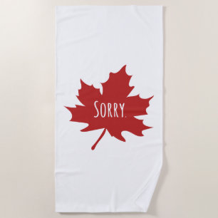 Funny Canadian Beach Towel
