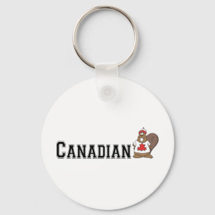 Funny Canadian Beaver Key Ring