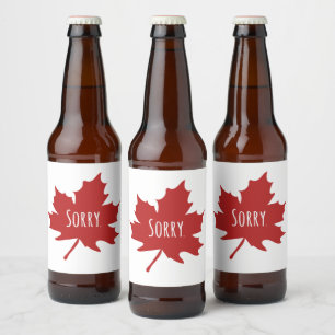 Funny Canadian Beer Bottle Label