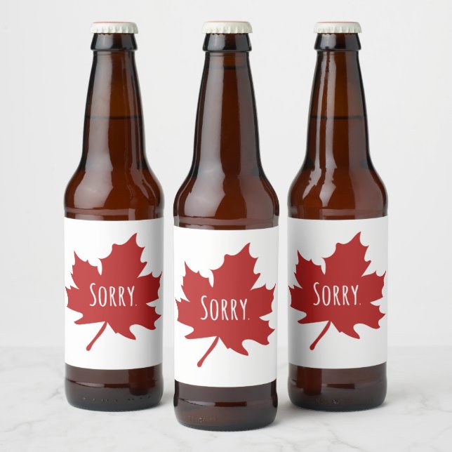 Funny Canadian Beer Bottle Label (Bottles)