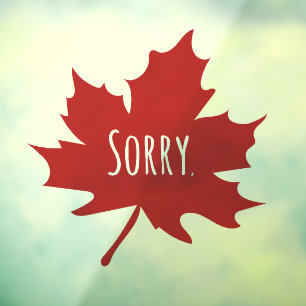 Funny Canadian Canada Day Window Cling