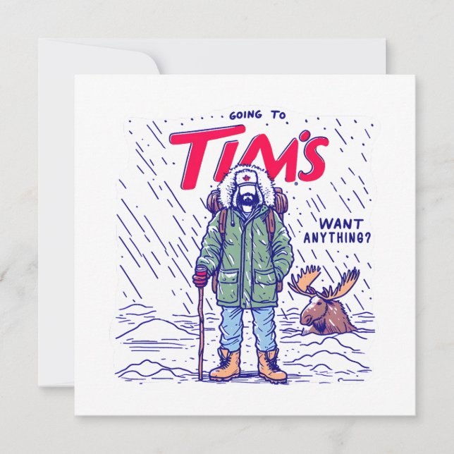 Funny Canadian Coffee  Card (Front)