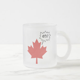 Funny Canadian Frosted Glass Coffee Mug