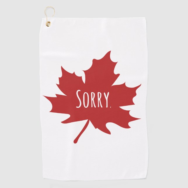 Funny Canadian Golf Towel (Front)