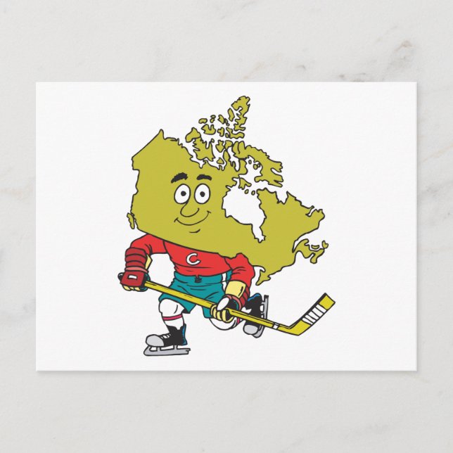 Funny Canadian Hockey Postcard (Front)