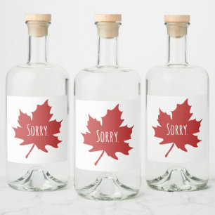 Funny Canadian Liquor Bottle Label