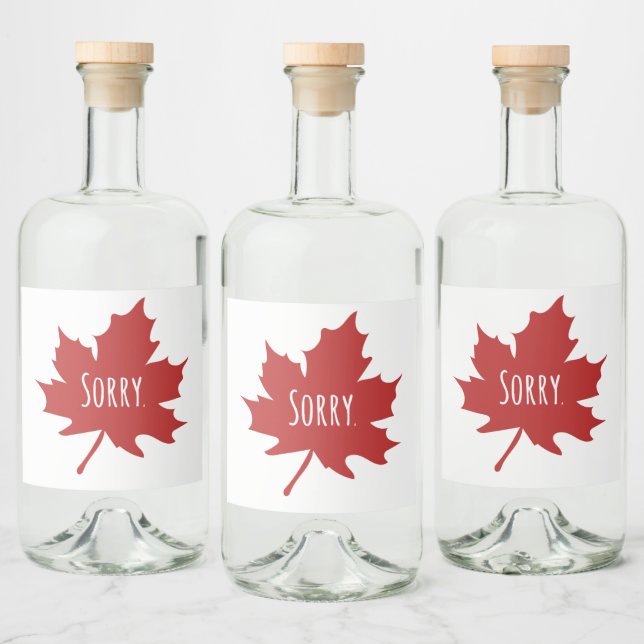 Funny Canadian Liquor Bottle Label (Bottles)