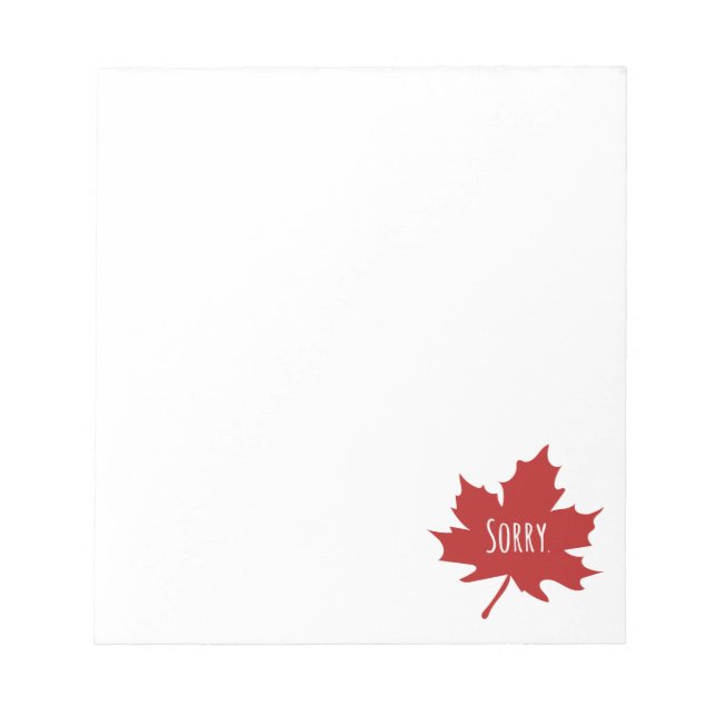Funny Canadian Notepad (Front)