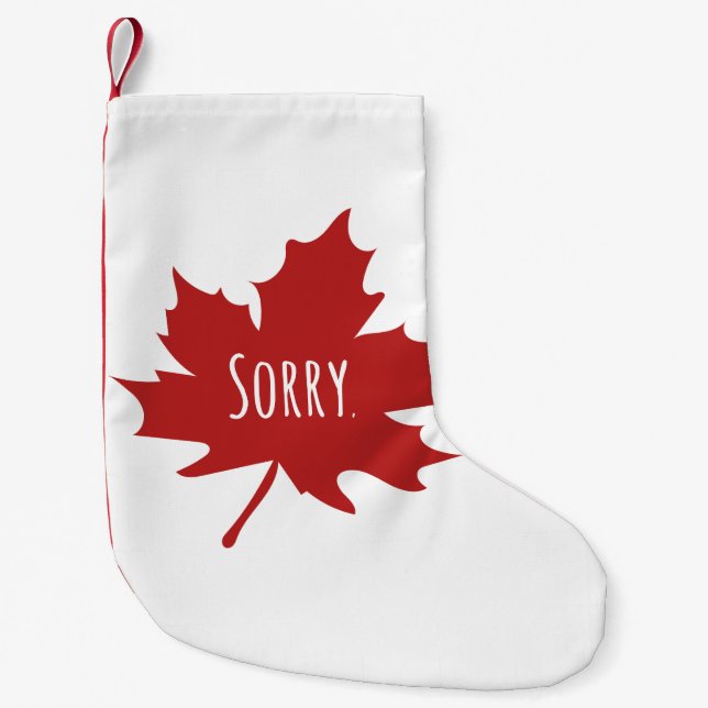 Funny Canadian Small Christmas Stocking (Front)