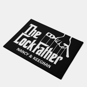 Funny Canal Boat Narrowboat Lock Father Pun Doormat
