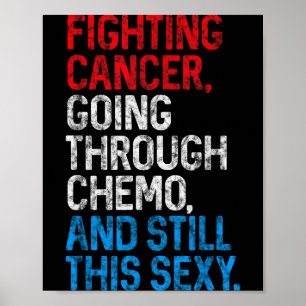 Funny Cancer Fighter Insrational Quote Chemo Patie Poster