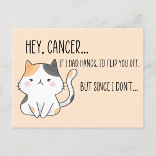 Funny Cancer Patient, Cats Lover  Postcard