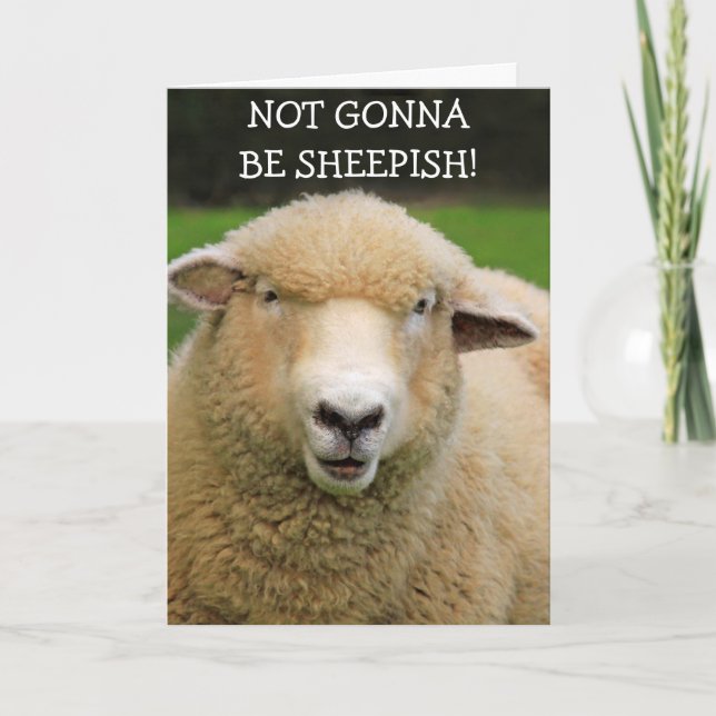 Funny Cancer Support Sheep Card (Front)