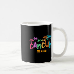 Funny Cancun Mexico Palm Tree Colourful Typography Coffee Mug