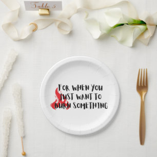 Funny Candle – For When You Want To Burn Something Paper Plate