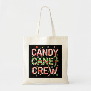 Funny Candy Cane Crew Christmas Candy Lover X-mas  Tote Bag