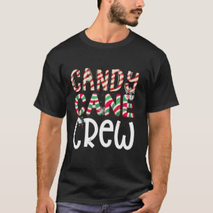 Funny Candy Cane Crew Matching Christmas Hearts Xm T-Shirt