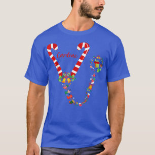 Funny Candy Cane Stethoscope Cardiac Nurse Christm T-Shirt