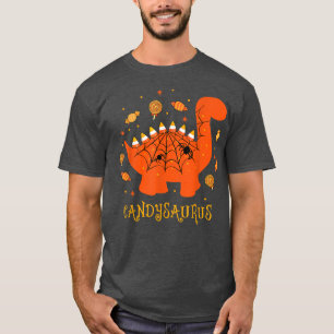 Funny Candy Corn Candysaurus Dinosaur Halloween Me T-Shirt