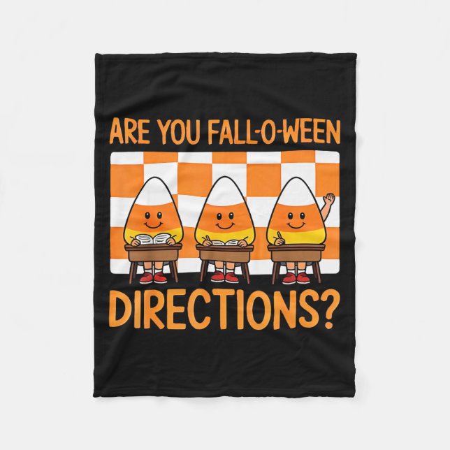Funny Candy Corn Clroom Halloween For Everyone  Fleece Blanket (Front)