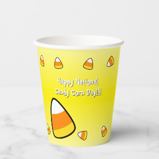 Funny Candy Corn - Custom Text - On Yellow - Paper Cups