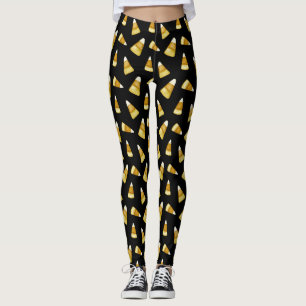 Funny Candy Corn October Halloween Party Black  Leggings