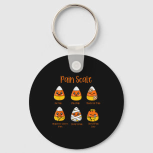 Funny Candy Corn Pain Scale Halloween For Medical  Key Ring