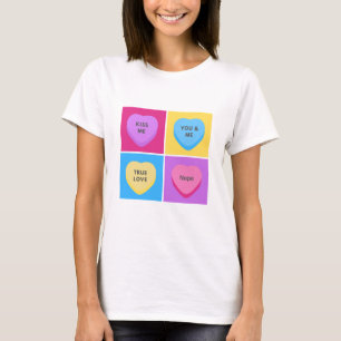 Funny Candy Hearts Anti Valentines Day T-Shirt