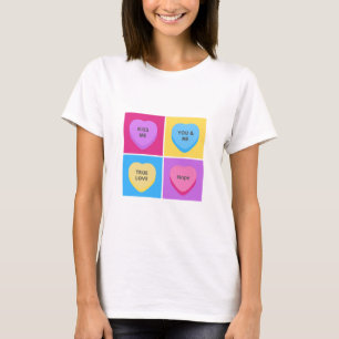 Funny Candy Hearts Anti Valentines Day T-Shirt