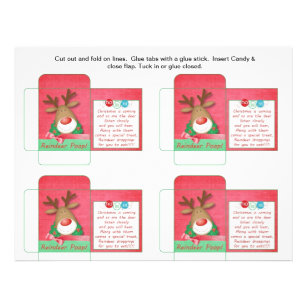 Funny Candy Packet Reindeer Poop with Saying Flyer
