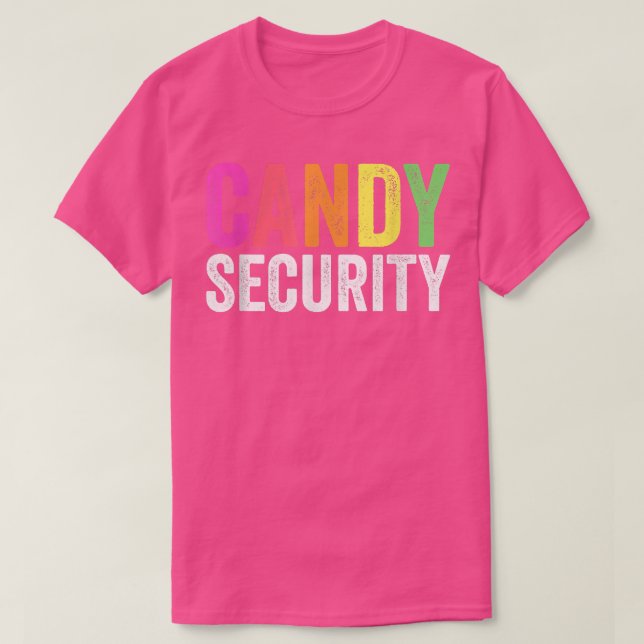 Funny Candy Security Halloween Costume 172 T-Shirt (Design Front)