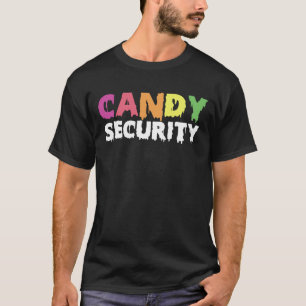 Funny Candy Security Halloween Costume T-Shirt