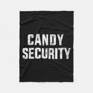 Funny Candy Security Lazy Halloween Costume Fleece Blanket