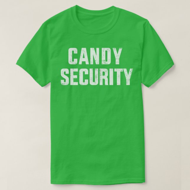 Funny candy security lazy halloween costume T-Shirt (Design Front)