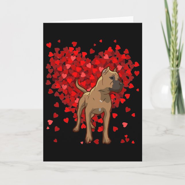 Funny Cane Corso Dog Lover Valentine  Card (Front)