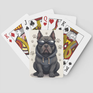 Funny Cane Corso Kawaii Dog Playing Cards
