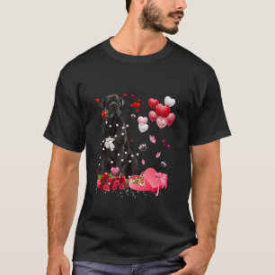 Funny Cane Corso Rose Heart Happy Valentine Day Do T-Shirt