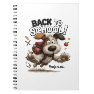 Funny Canine Leap Back To Class Vibe Notebook