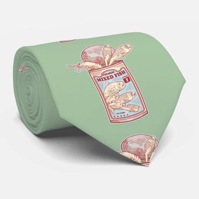Funny canned fish tie (Rolled)