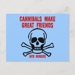 Funny cannibals postcard