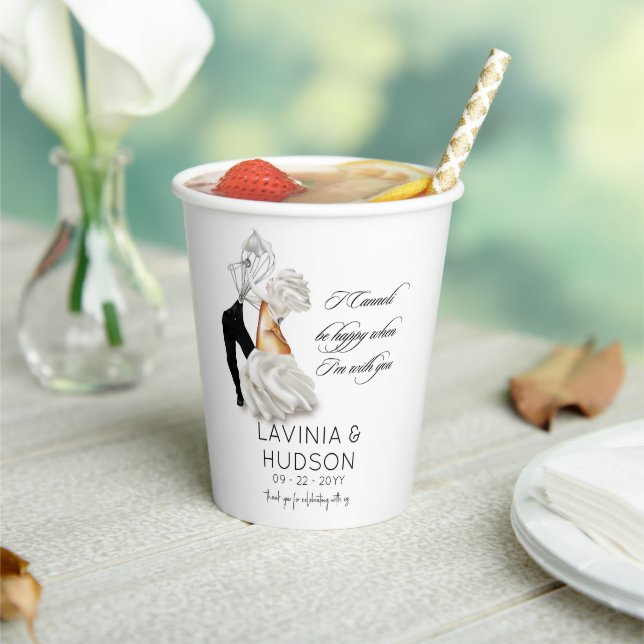 Funny Cannoli Italian Wedding Paper Cups (Insitu)