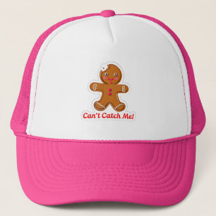 Funny can't catch me! Gingerbread Men Christmas Trucker Hat